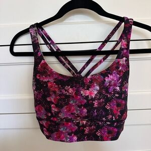 Lululemon Energy Longline Bra
B-D Cups padded Fluoro Floral Multi Size 8